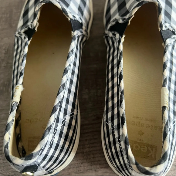 Keds Kate Spade Collab Black and White Gingham Slip-On Sneakers 7.5 - Picture 7 of 9